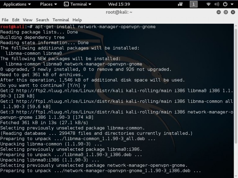 Как запустить network manager в kali linux